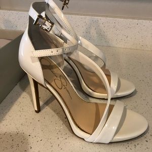 Powder patent (white) Jessica Simpson heels